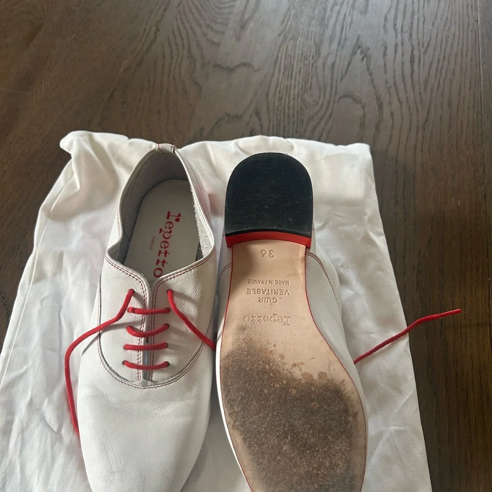 Repetto White and Red Flats - Picture 3 of 3